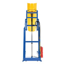 Vestil Steel DC Powered Portable Lift and Dump Hydraulic Drum Dumper 116 In Dump Height 1,000 Lb. Capacity Blue / Yellow - HLD-116-10-P-DC