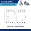 Gold Mountain Single Truss Arch Storage Shelter W40'xL80'xH20'