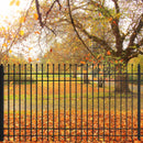 10x7 ft Steel Fence with 4 Rails, 30 Panels