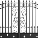 18x8 ft Steel Dual Swing Driveway Gate
