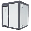 Bastone Portable Toilet with Fan-shaped Door Shower - PM000127 - Serenity Provision