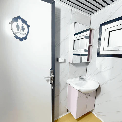 Bastone Portable Toilet with Fan-shaped Door Shower - PM000127 - Serenity Provision