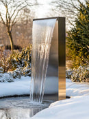 Aura Single Scupper Fountain | Metal Wall Waterfall