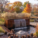 Aura Single Scupper Fountain | Metal Wall Waterfall