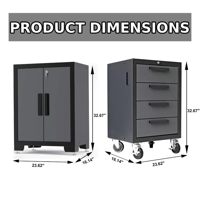 9-Piece Garage Storage Cabinet Set