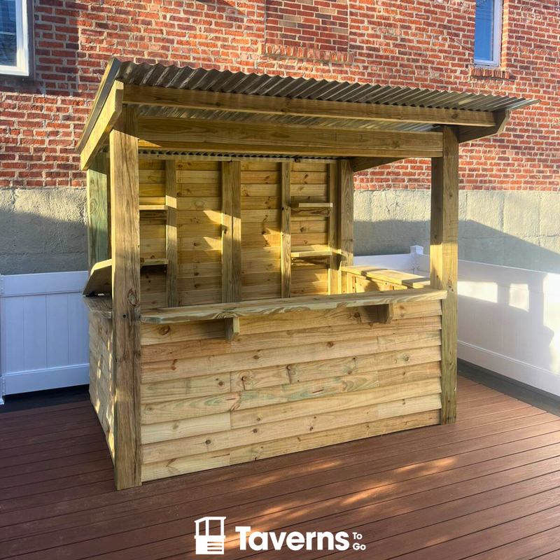 Taverns-To-Go 9 x 6 ft Castlebar Deluxe Backyard Patio Bar (MEDIUM)