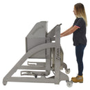 Vestil 304L Stainless Steel DC Powered Bin Dumper 12 Volt 660 Lb. Capacity Silver - ULM-PBT-BTC-10