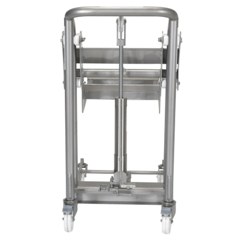 Vestil 304L Stainless Steel Hydraulic Foot Pump Roll Handler 850 Lb. Capacity Silver - ULM-HRH-850