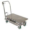 Vestil 304 Stainless Steel Double Scissor Cart 36-1/4 In. x 19-3/8 In. 600 Lb. Capacity Silver - CART-600-D-SS2