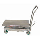Vestil 304 Stainless Steel Double Scissor Cart 36-1/4 In. x 19-3/8 In. 600 Lb. Capacity Silver - CART-600-D-SS2
