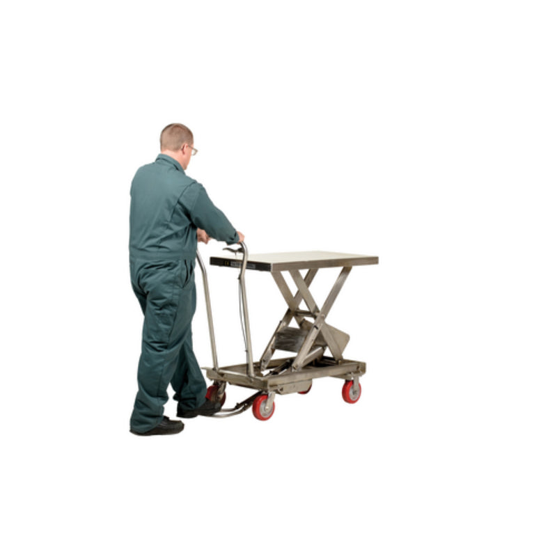 Vestil 304 Stainless Steel Scissor Cart 1,000 Lb. Capacity Silver - SSSC-1000