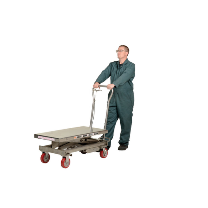 Vestil 304 Stainless Steel Scissor Cart 1,000 Lb. Capacity Silver - SSSC-1000