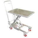 Vestil 304 Stainless Steel Scissor Cart 200 Lb. Capacity Silver - SSSC-200