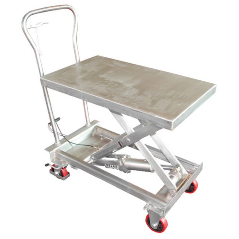 Vestil 304 Stainless Steel Scissor Cart 400 Lb. Capacity Silver - SSSC-400