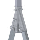 Vestil Aluminum Fixed Gantry Crane with Glass Filled Nylon Locking Casters 10 Ft. x 10 Ft. 2000 Lb. Capacity Silver - FHA-2-10-10