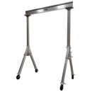 Vestil Aluminum Fixed Gantry Crane with Phenolic Locking Casters 8 Ft. x 10 Ft. 4000 Lb. Capacity Silver - FHA-4-8-10