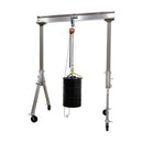 Vestil Aluminum Fixed Gantry Crane with Phenolic Locking Casters 8 Ft. x 10 Ft. 4000 Lb. Capacity Silver - FHA-4-8-10