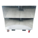 Vestil Aluminum Portable Tool Box with Fold Down Front Door with Casters and Fork Pockets 25-7/8 In. x 61-1/4 In. x 38-11/16 In. 2500 Lb. Capacity Silver - APTS-3060-CF-FD