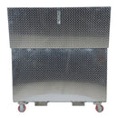 Vestil Aluminum Portable Tool Box with Fold Down Front Door with Casters and Fork Pockets 25-7/8 In. x 61-1/4 In. x 44-11/16 In. 2500 Lb. Capacity Silver - APTS-3660-CF-FD