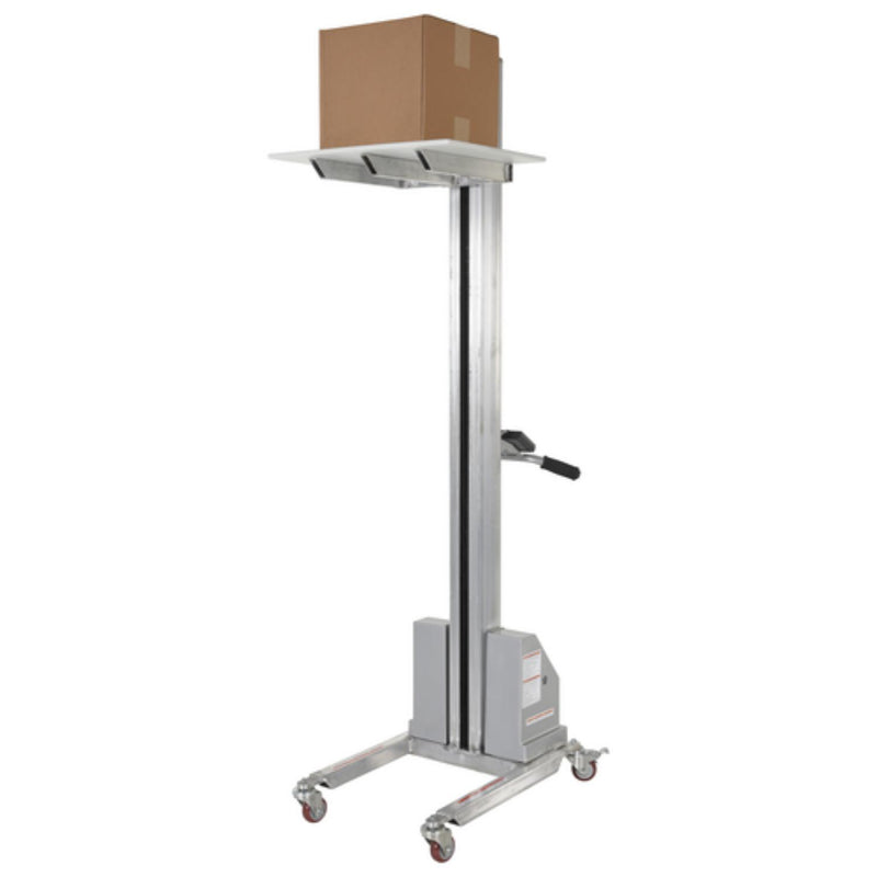 Vestil Aluminum Quick Lift DC Powered Lift 57 In. Raised Height 175 Lb. Capacity - PEL-88A-D3