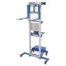 Vestil Aluminum/Steel Manual Hand Winch Lift Truck With Counter Balance 350 Lb. Capacity Silver/Blue - A-LIFT-CB-EHP