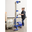 Vestil Aluminum/Steel Manual Hand Winch Lift Truck With Counter Balance 350 Lb. Capacity Silver/Blue - A-LIFT-CB-EHP