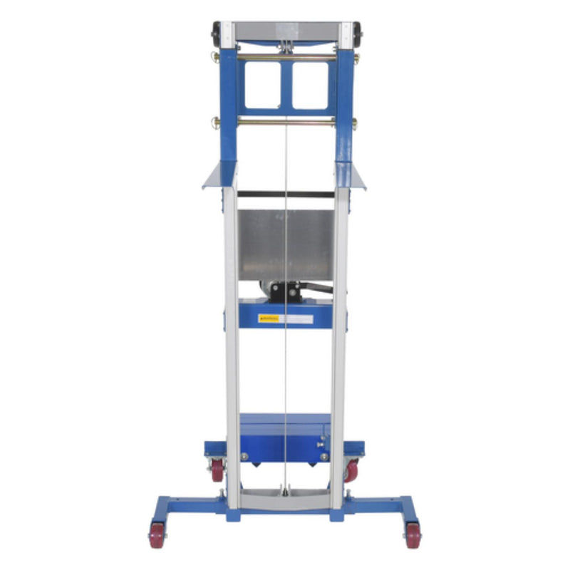 Vestil Aluminum/Steel Manual Hand Winch Lift Truck With Counter Balance 400 Lb. Capacity Silver/Blue - A-LIFT-CB-HP