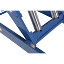 Vestil Carbon Steel Air/Hydraulic Scissor Lift Cart 47-1/4 In. x 24 In. Platform With Poly-On-Poly Casters 2,000 Lb. Capacity Blue/Silver - AIR-2000