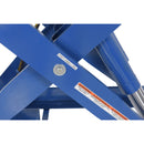 Vestil Carbon Steel Air/Hydraulic Scissor Lift Cart 47-1/4 In. x 24 In. Platform With Poly-On-Poly Casters 2,000 Lb. Capacity Blue/Silver - AIR-2000