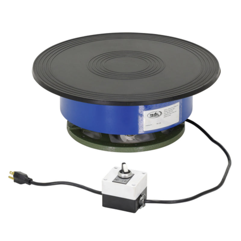 Vestil Factory Installed Steel Counter Clockwise Powered Turntable 750 Lb. Capacity Blue - PT-750-CCW