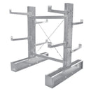 Vestil Galvanized Medium Duty Double Sided Cantilever Rack Set 36 In. Arms 16,400 Lb. Capacity Silver - MDU-C-6-36-G-SET