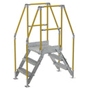 Vestil Galvanized Steel Crossover Ladder 3 Step 23-1/2 In. x 24 In. 500 Lb. Capacity Silver - COL-3-26-14-HDG
