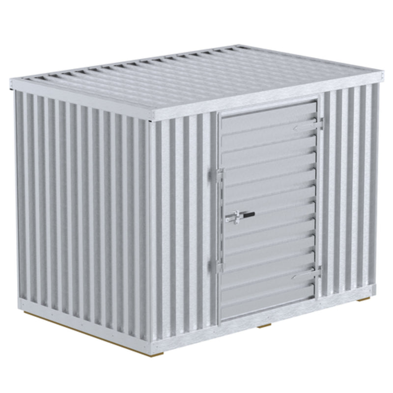 Vestil Galvanized Steel Single Storage Building 2,750 Lb. Floor Capacity Gray - STOR-96-G-W-1RH