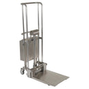 Vestil Partially Stainless Steel Portable DC Powered Hefti-Lift 44 In. x 68 In. 880 Lb. Capacity Silver - HYD-10-DC-SS