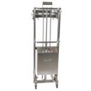 Vestil Partially Stainless Steel Portable DC Powered Hefti-Lift 44 In. x 68 In. 880 Lb. Capacity Silver - HYD-10-DC-SS