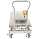 Vestil Stainless Steel12V DC Long Deck Cart 1000 Lb. Capacity Silver - CART-1000-LD-DC-SS