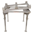 Vestil Stainless Steel Intermediate Bulk Container Tilt Stand with Fork Pockets and Adjustable Legs 49-3/4 In. x 50-1/2 In. 4400 Lb. Capacity Silver - IBC-TLT-FPL-SS