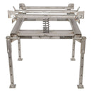 Vestil Stainless Steel Intermediate Bulk Container Tilt Stand with Fork Pockets and Adjustable Legs 49-3/4 In. x 50-1/2 In. 4400 Lb. Capacity Silver - IBC-TLT-FPL-SS