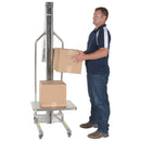 Vestil Stainless Steel Manual Work Positioner 34 In. x 24-1/2 In. x 76 In. 440 Lb. Capacity Silver - MWP-440-M-SS