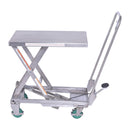 Vestil Stainless Steel Scissor Cart 17-3/4 In. x 27-5/8 In. 300 Lb. Capacity Silver - CART-300-SS3