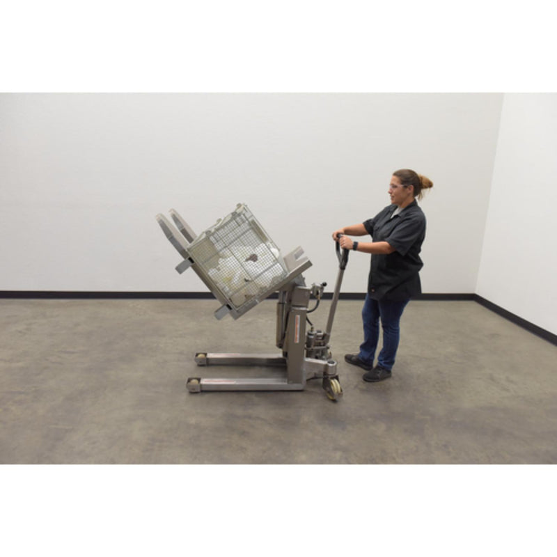 Vestil Stainless Steel Tilt Master Manual 2,200 Lb. Capacity Silver - TM-22-M-SS