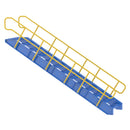 Vestil Steel 13 Step Modular Style Stairway Top Step 96 In. 1,000 Lb. Capacity Blue / Yellow - STAIR-96