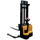 Vestil Steel Adjustable Double Mast Stacker 118 In. Raised Height 2200 Lb. Capacity Black / Yellow - S-118-AA-DM