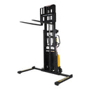 Vestil Steel Adjustable Double Mast Stacker 118 In. Raised Height Variable Speed 2200 Lb. Capacity Black - S2-118-AA-VS