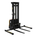 Vestil Steel Adjustable Double Mast Stacker 150 In. Raised Height 2200 Lb. Capacity Black / Yellow - S-150-AA-DM