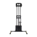 Vestil Steel Adjustable Double Mast Stacker 150 In. Raised Height 2200 Lb. Capacity Black / Yellow - S-150-AA-DM