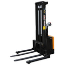 Vestil Steel Adjustable Powered Lift Stacker 118 In. Raised Height 2000 Lb. Capacity Black / Yellow - S-118-AA