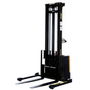 Vestil Steel Adjustable Powered Lift Stacker 150 In. Raised Height 2000 Lb. Capacity Black / Yellow - S-150-AA