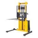 Vestil Steel Adjustable Powered Lift Stacker 62 In. Raised Height 2,000 Lb. Capacity Black / Yellow - S-62-AA