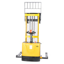 Vestil Steel Adjustable Powered Lift Stacker 62 In. Raised Height 2,000 Lb. Capacity Black / Yellow - S-62-AA